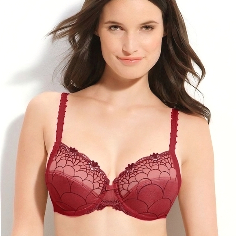 Chantelle Icone Demi Embroidered Bra 32c